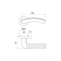 Раздельная ручка ARMADILLO R.LD54.Libra26 (Libra LD26) SN/CP-3 матовый никель/хром TECH (кв. 8x140) 31861