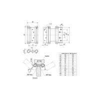 Пружинная двусторонняя петля ARMADILLO BH586SS SN (5DSS) матовый никель TECH (1 шт) 39771