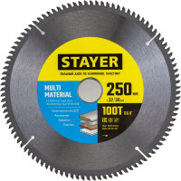 Пильный диск по алюминию STAYER Multi Material 250x32/30 мм, 100Т, супер чистый рез 3685-250-32-100
