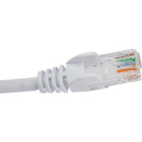 Патч-корд LANMASTER RJ45-RJ45, 4 пары, UTP, категория 5е, 3 м, белый, LSZH, LAN-PC45/U5E-3.0-WH