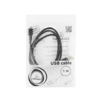 Кабель Cablexpert USB 2.0 Pro AM/microBM 5P, 1м, экран, черный, пакет CCP-mUSB2-AMBM-1M