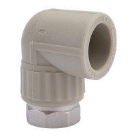 Угольник комбинированный с накидной гайкой VALFEX PP-R серый, 25 мм х3/4", 90 градусов 10138025Г 127-1635