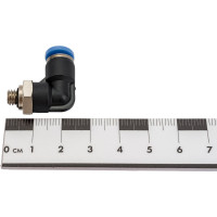 Фитинг цанговый угловой с наружной резьбой M6x1 для трубки диаметром 4 мм SHPI PL 04-M6