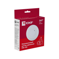 Микроволновый датчик движения EKF бел. 2000Вт 360гр. до 10м IP20 MW-705 PROxima dd-mw-705