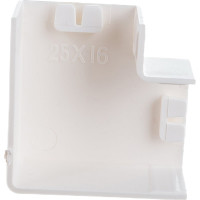 Поворот EKF 90 градусов Plast PROxima, белый, 4 шт abw-25-16x4