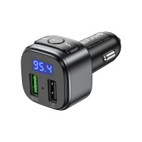 Автомобильное зарядное устройство Hoco E67, bluetooth FM Transmitter, 1xUSB, QC3.0, черный 6931474762122