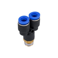 Фитинг цанговый Y-образный трубка 8 мм, внешняя резьба 1/4" Pegas pneumatic 5704