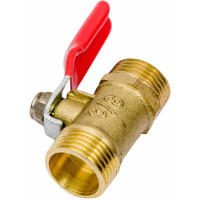 Кран шаровый наружная резьба 3/8"M x 3/8"M, латунь Pegas pneumatic 4415