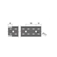 Перфорированный лоток Система КМ 50x100x0,55 L3000 мм Быстрый монтаж LO0603 LP50-100-0.55-3000