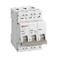 Автоматический выключатель EKF 3P 63А (C) 6кА ВА 47-63N PROxima M636363C