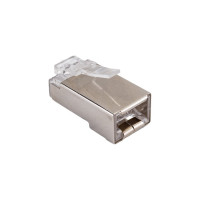 Экранированный коннектор RJ-45 Cabeus быстрой установки под витую пару, категория 6, для многожильного кабеля 100 шт 8P8C-SH-C6-FC