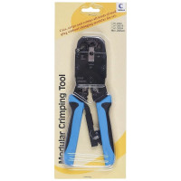 Обжимной инструмент Cabeus для RJ-45 (8р8с), RJ-11/12 (6р6с, 6р4с, 6р2с), 4р4с, 4р2с, профессиональный, с храповым механизмом HT-2008AR