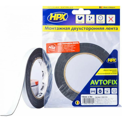 Автомобильная двухсторонняя лента HPX DSA1205 Autofix 5425014227956