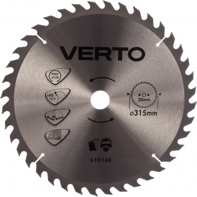 VERTO Диск отрезной 315x30 мм 40 зубьев 61H140
