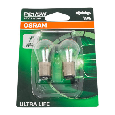OSRAM Автолампа P21,5W BAY15d ULTRA LIFE , 2шт 12V ,1,10 7528ULT-02B