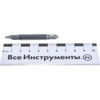 ТУНДРА Отвертка комбинированная , 2 в 1 PH2 и SL6 х 38 мм, без магнита, 2К рукоятка 1858814