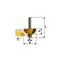 Фреза кромочная калевочная (38.1х16 мм; R 12.7 мм; хвостовик 8 мм) по дереву Энкор 9274