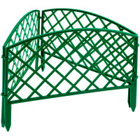 Зеленый декоративный забор Плетенка 24x320 см PALISAD 65006
