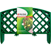 Зеленый декоративный забор Плетенка 24x320 см PALISAD 65006