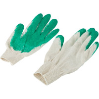 Перчатки вязаные х/б с резиновой заливкой наладонника РОС 12470