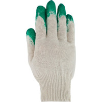 Перчатки вязаные х/б с резиновой заливкой наладонника РОС 12470