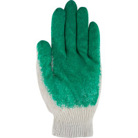 Перчатки вязаные х/б с резиновой заливкой наладонника РОС 12470