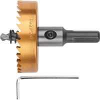 Коронка кольцевая по металлу 50 мм, HSS сталь, титановое покрытие FIT 36878