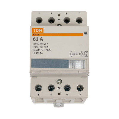 Модульный контактор TDM ELECTRIC КМ63/4-63 SQ0213-0020