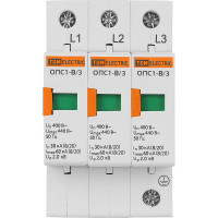 Разрядник TDM ELECTRIC ОПС1-B 3Р 30kA 400B 60kA SQ0201-0003