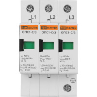 Разрядник TDM ELECTRIC ОПС1-C 3Р 20kA 400B 40kA SQ0201-0007