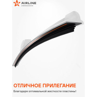 Щетка стеклоочистителя бескаркасная PRO 330 мм, 13", 10 адаптеров Airline AWB-BK-330