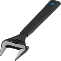 Разводной ключ GROSS 200 мм CrV, тонкие губки, защитные насадки 15568