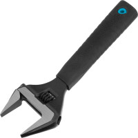 Разводной ключ GROSS 200 мм CrV, тонкие губки, защитные насадки 15568