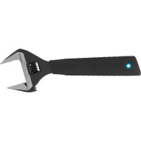 Разводной ключ GROSS 200 мм CrV, тонкие губки, защитные насадки 15568