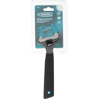 Разводной ключ GROSS 200 мм CrV, тонкие губки, защитные насадки 15568