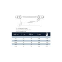 Набор накидных ключей THORVIK ORWS006 6-19 мм, 6 предметов 52018
