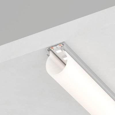 Алюминиевый узкий профиль Feron экран круглый, серебро CAB282 10301