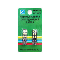 LED лампа Вымпел T10-W5W 12SMD 2835 CAN BUS WHITE 5121 (2 шт.)