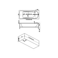 Ванна BAS Атланта 1700х700 каркас, комплект д/с В 00003
