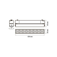 Светодиодный светильник Jazzway трековый PTR 2130R 30Вт 4000К IP40 60град. 400мм BL черный 5031609