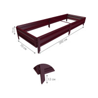 Готовая грядка Delta-Park GL 0.7х2 м, коричнево-красная 30010_GL702Ch
