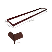 Готовая грядка Delta-Park GX 0.95х5.7 м, коричнево-красная 30020GX_95560Ch