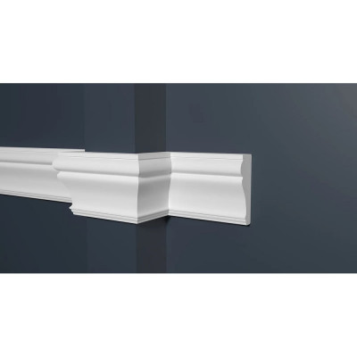 Стеновой молдинг Decor-Dizayn ударопрочный влагостойкий под покраску 59Х21Х2000мм 161А