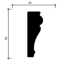 Стеновой молдинг Decor-Dizayn ударопрочный влагостойкий под покраску 59Х21Х2000мм 161А