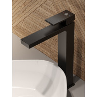 Смеситель для накладной раковины Agger Great черный A2812144