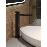 Смеситель для накладной раковины Agger Great черный A2812144