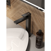 Смеситель для накладной раковины Agger Great черный A2812144