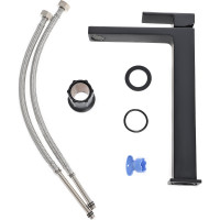 Смеситель для накладной раковины Agger Great черный A2812144