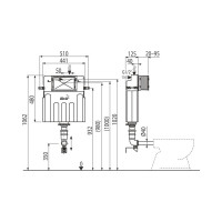 Бачок для унитаза Alcadrain для замуровывания в стену AM112-0001
