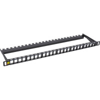 Наборная патч-панель LANMASTER 19 компактная, неэкранированная, 24 порта, 0.5U LAN-PPC24OK-UTP